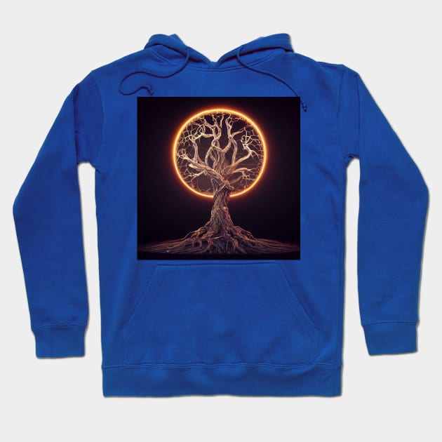 Yggdrasil World Tree of Life Hoodie by Grassroots Green